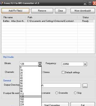 Thêm file vào trong Freez FLV To MP3 Converter