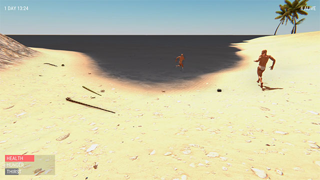 Nỗ lực là người sống sót cuối cùng trên đảo hoang trong game Hand Simulator: Survival 