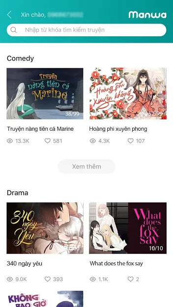 Manwa cho iOS