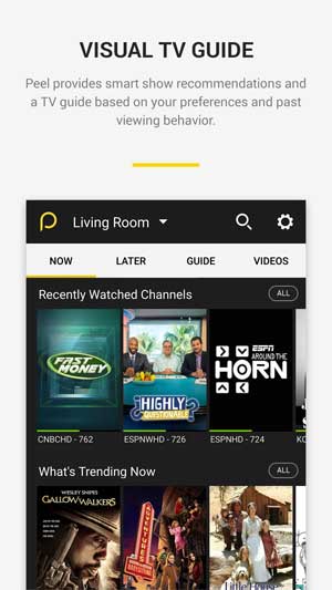 Peel TV Guide rất dễ sử dụng