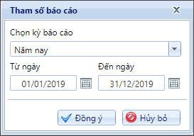 Giao diện Tham số báo cáo