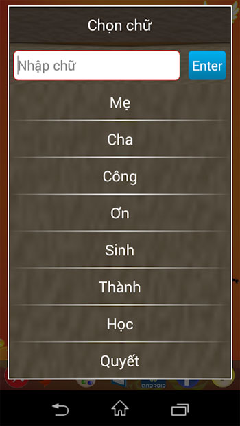 Chọn chữ