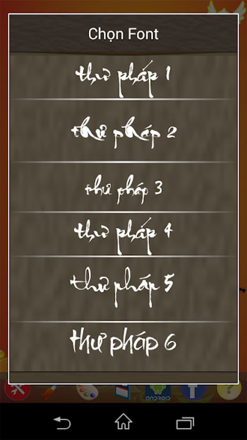 Chọn font