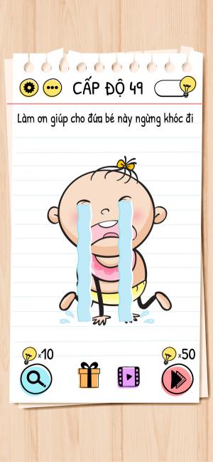 Brain Test chứa những câu đố mẹo thú vị, hài hước