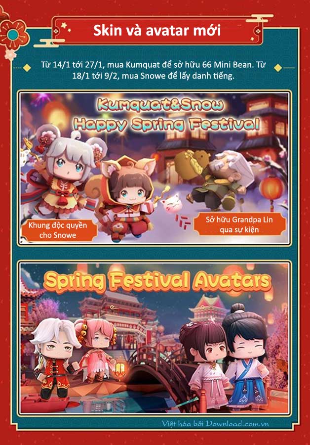 Mini World bổ sung skin và hình đại diện mới