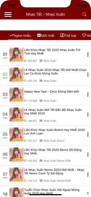 Danh sách nhạc
