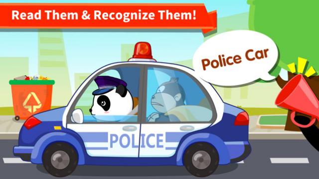 Đọc tên từng loại xe trong game mô phỏng Baby Learns Transportation