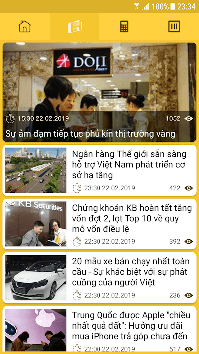 Thông tin về tỉ giá vàng, tỉ giá ngoại tệ