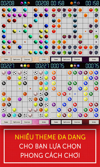 Nhiều theme đa dạng