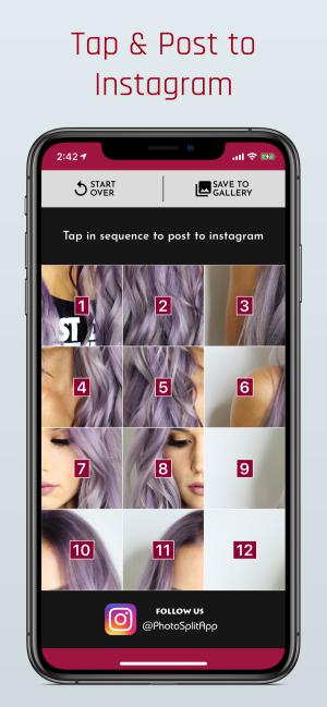 Chạm và đăng ảnh đã cắt nhanh chóng