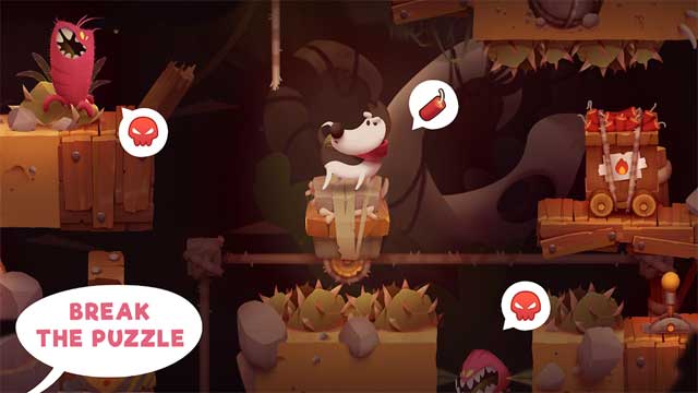 Diggy Dog 2 Android sở hữu hệ thống đồ họa vô cùng dễ thương