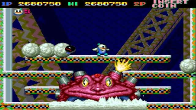 Gameplay của SNOW BROS. Classic for Android thực tế giống hệt với bản gốc