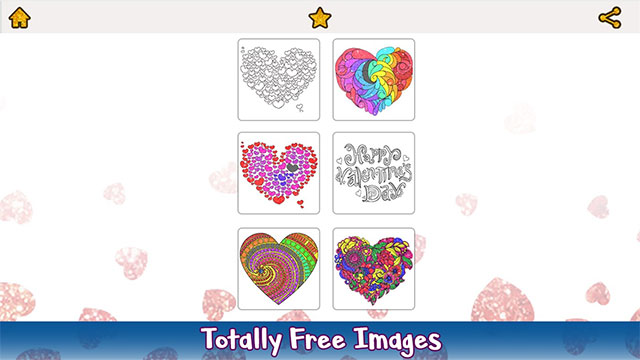 Bộ sưu tập tranh trái tim trong Valentine Glitter Color By Number