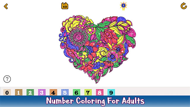 Valentine Glitter Color By Number là app tô màu theo số chủ đề Valentine