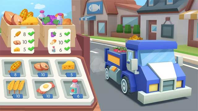 Lái xe tải để giao sản phẩm cho khách hàng đúng giờ