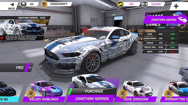 Mua thêm những mẫu xe đua mới mạnh mẽ trong game Torque Drift