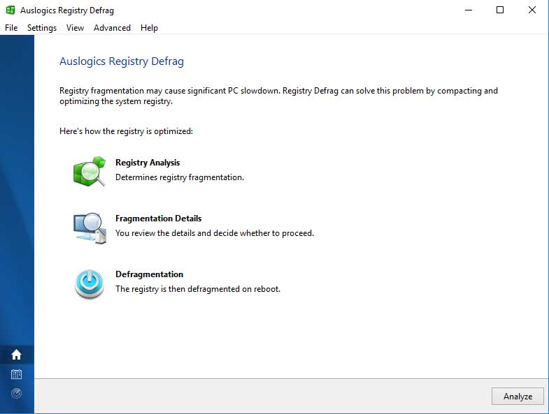 Cập nhật Auslogics Registry Defrag mới nhất