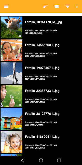 Giao diện XnConvert cho Android
