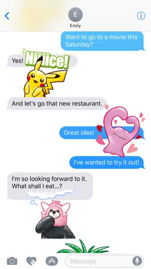 Pokemon Chat Pals là gói nhãn dán Pokemon siêu dễ thương