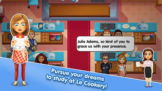 Giúp Julie theo đuổi giấc mơ - đăng ký vào trường dạy nấu ăn tuyệt vời Le Cookery