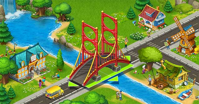 Xây dựng một thị trấn tuyệt đẹp theo ý bạn muốn trong game Township cho Android 
