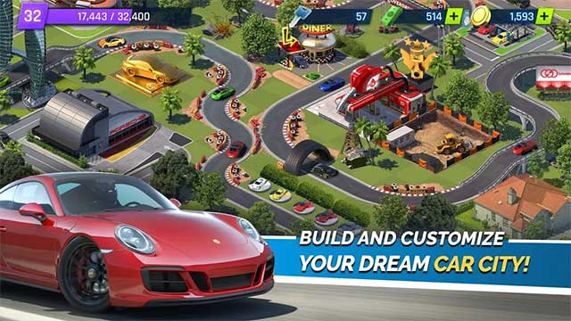 Xây dựng và tùy chỉnh thành phố siêu xe trong mơ của bạn với Overdrive City Android