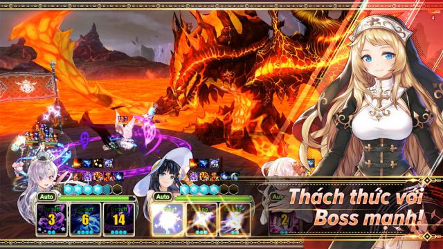 Thách thức các boss hùng mạnh trong game King's Raid for iOS