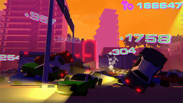 Đua xe phá hủy trong game Dirty Harry's Thunder Drive
