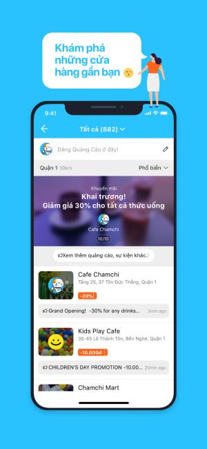 Xem những cửa hàng xung quanh bạn