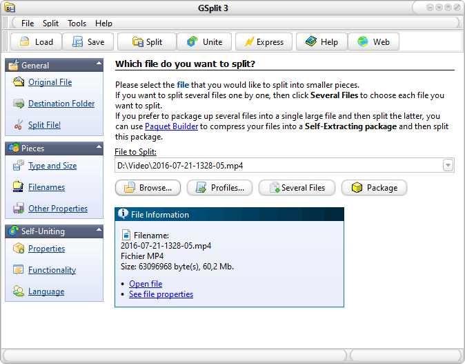 Giao diện GSplit 3