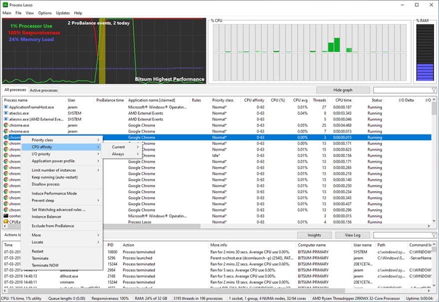 Cập nhật Bitsum Process Lasso Pro mới nhất