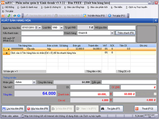 Xuất bán hàng hóa
