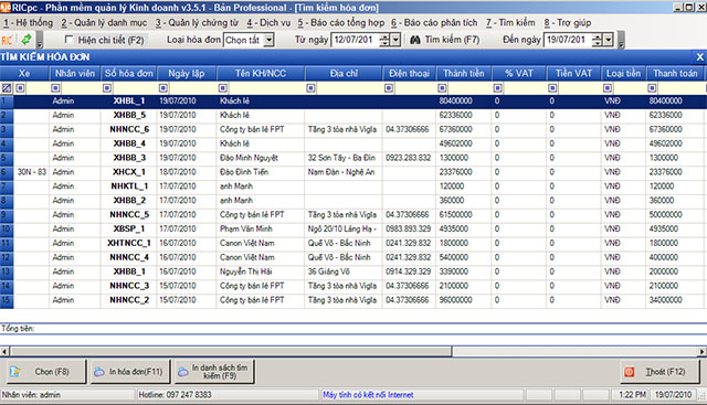 Phần mềm quản lý bán hàng RIC