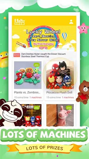 Nhiều máy gắp đồ chơi đa dạng