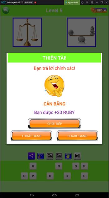 Trả lời đúng