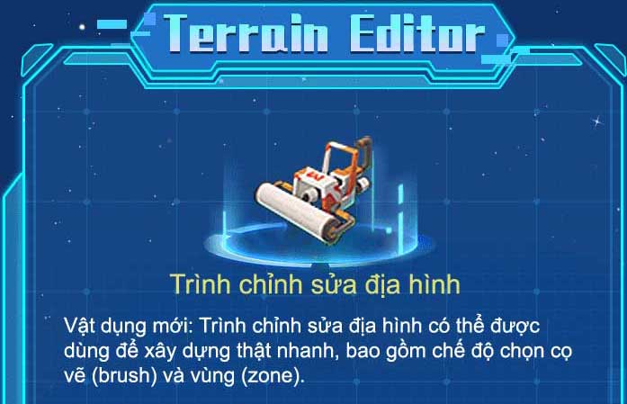 Trình chỉnh sửa địa hình mới trong Mini World
