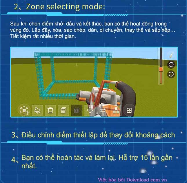 Chế độ chọn vùng trong Mini World