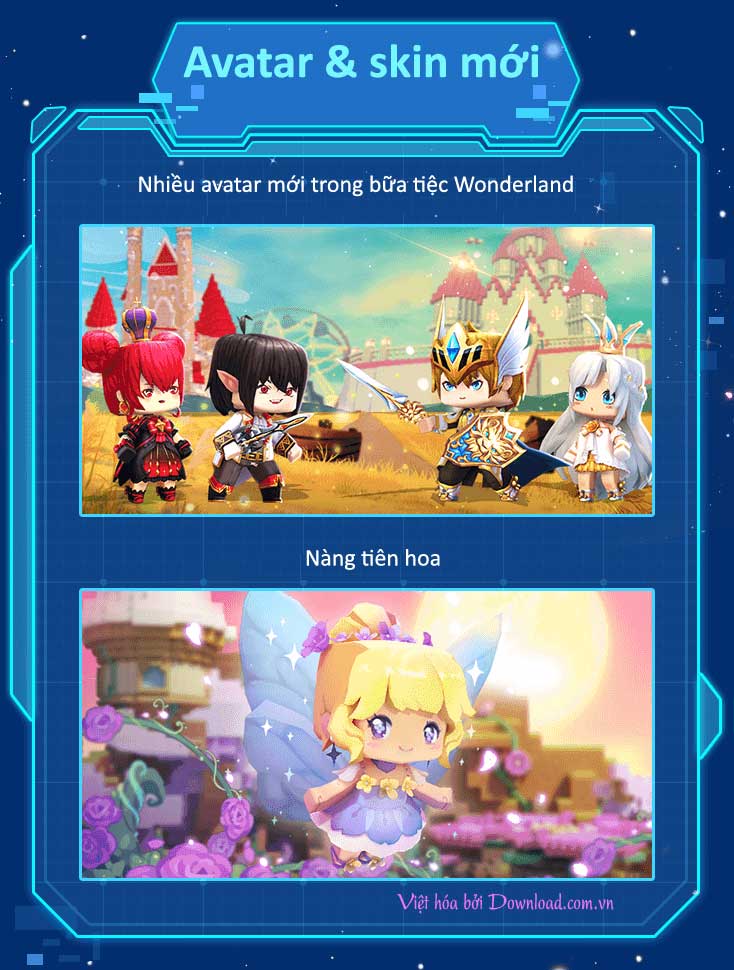 Hình đại diện và skin mới trong Mini World