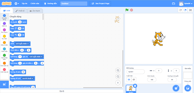 Khám phá Scratch Online, nền tảng lập trình trực tuyến miễn phí dành cho trẻ em. https://st.download.com.vn/data/image/2020/03/02/Scratch-Online-giao-dien.png