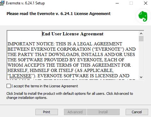 Cập nhật Evernote 6.24.1