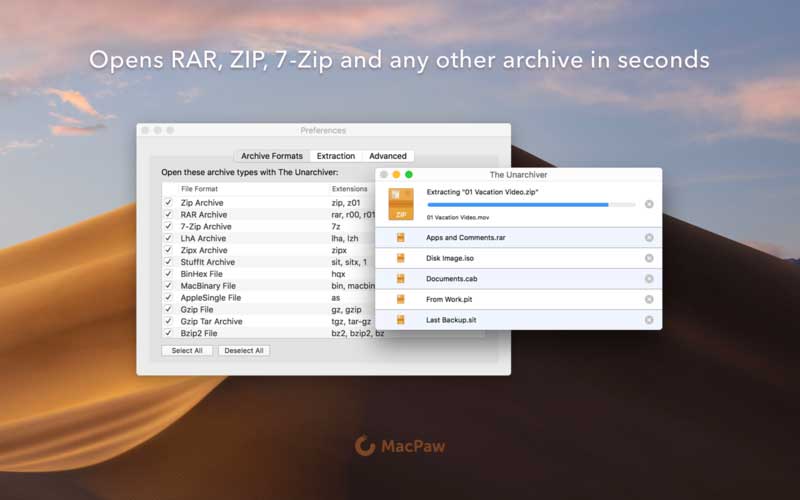 Cập nhật The Unarchiver cho Mac mới nhất
