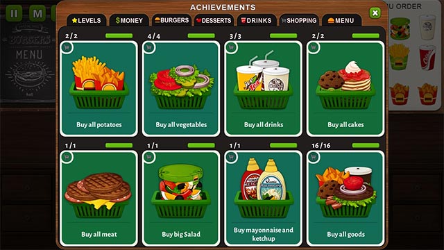 Chinh phục thành tích trong game Burger Master