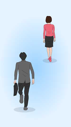 Tìm cách "bám đuôi" một người phụ nữ