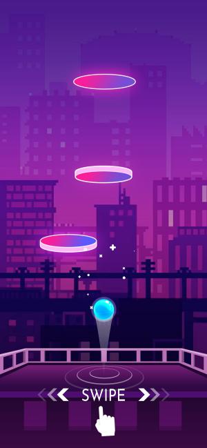 Vuốt ngón tay để điều khiển bóng di chuyển trong game Beat Jumper