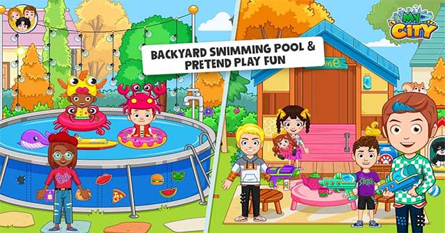 Đến thăm nhà của một người bạn trong My City: My Friend's House cho Android