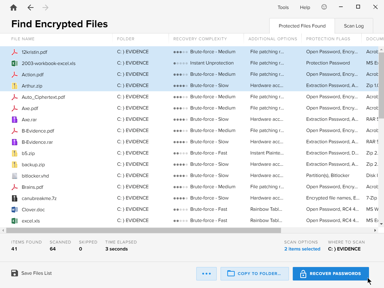 Passware Kit Business dò tìm file mã hóa nhanh chóng