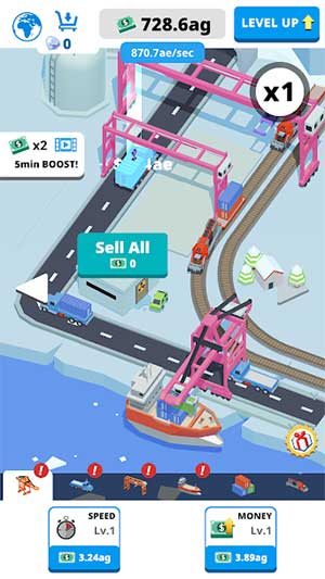 Idle Port Tycoon là game quản lý cảng biển thú vị