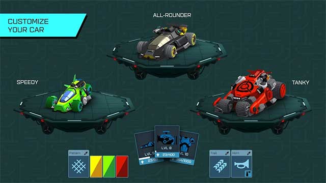 Tùy chỉnh và cải tạo xe đua của riêng bạn trong game Hyperdrome for Android