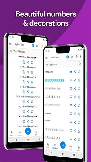Nhiều kiểu số và chữ đẹp