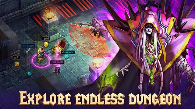 Idle Arena: Evolution Legends cung cấp chế độ ngục tối đa dạng với các yếu tố Roguelike